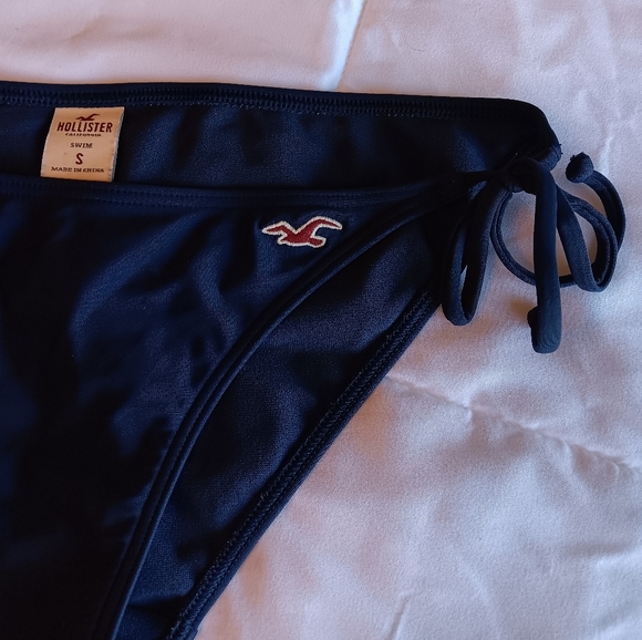 Hollister Blue Swimsuit Bottom w/ Tie Sides - Size SMALL - Picture 3 of 4